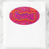 Groovy ovale Sticker (Tas)