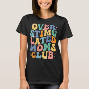 Groovy Overgeprikkeld Moms Club gift Moeder T-shirt