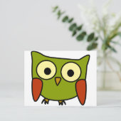 Groovy Owl Briefkaart (Staand voorkant)