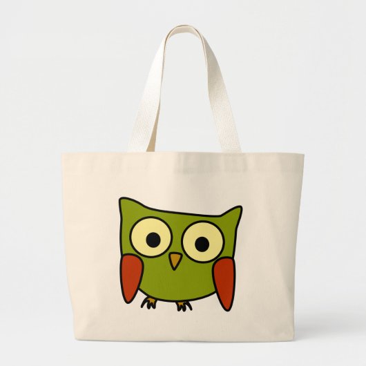 Groovy Owl Grote Tote Bag (Voorkant)