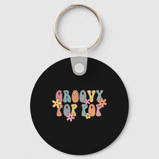 Groovy P P New Grandpa Pregnancy Announcement Sleutelhanger (Voorkant)