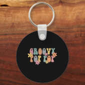 Groovy P P New Grandpa Pregnancy Announcement Sleutelhanger (Voorkant)