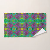 Groovy Paars Abstract Retro vloeistof Bad Handdoek (Handdoek)