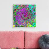 Groovy Paars Abstract Retro vloeistof Canvas Afdruk (Insitu (Woonkamer))