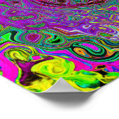 Groovy Paars Abstract Retro vloeistof Poster (Hoek)