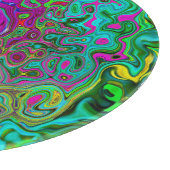 Groovy Paars Abstract Retro vloeistof Snijplank (Hoek)