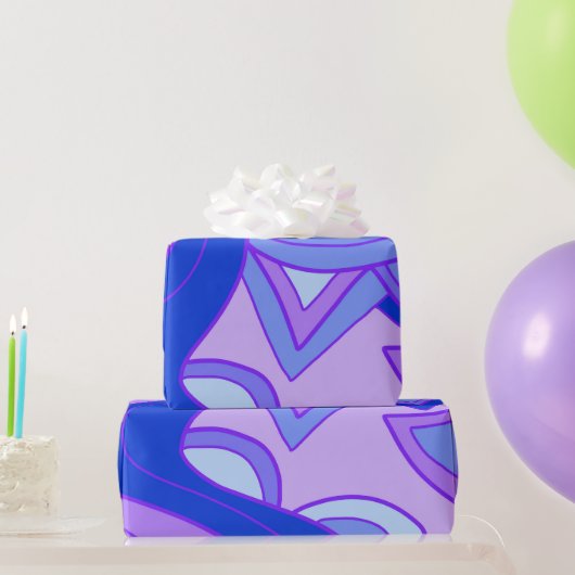 Groovy Paars Cadeaupapier (Feestgeschenken)