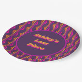 Groovy Paars Disco Bachelorette Party Papieren Bordje (Gekanteld)