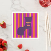 Groovy Paars Disco Bachelorette Party Servet (Insitu)