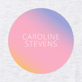 Groovy Paars roze gradiënt | Gepersonaliseerde naa Labels (Design 1)
