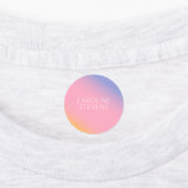 Groovy Paars roze gradiënt | Gepersonaliseerde naa Labels (Aangebracht)