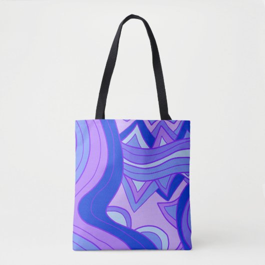 Groovy Paars Tote Bag (Voorkant)