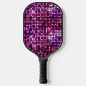 Groovy Paarse Disco Ball Retro 70's Pickleball Paddle (Voorkant)