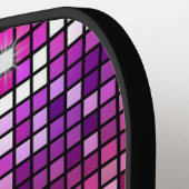 Groovy Paarse Disco Ball Retro 70's Pickleball Paddle (Links Detail)
