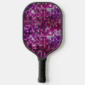 Groovy Paarse Disco Ball Retro 70's Pickleball Paddle (Achterkant)
