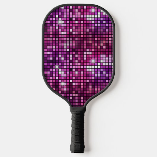 Groovy Paarse Disco Ball Retro 70's Pickleball Paddle (Achterkant)