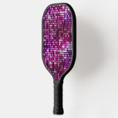 Groovy Paarse Disco Ball Retro 70's Pickleball Paddle (Links)