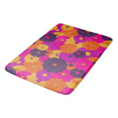 Groovy Paarse en Roze Hippie Flower Power Badmat (Gekanteld)