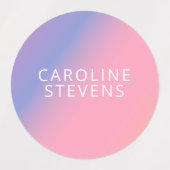 Groovy Paarse pastelgradiënt | Gepersonaliseerde n Labels (Design 2)