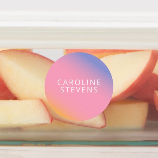 Groovy Paarse pastelgradiënt | Gepersonaliseerde n Labels (Aangebracht)