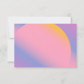 Groovy Paarse Roze Gradiënt Aangepaste Naam Bedankkaart (Achterkant)