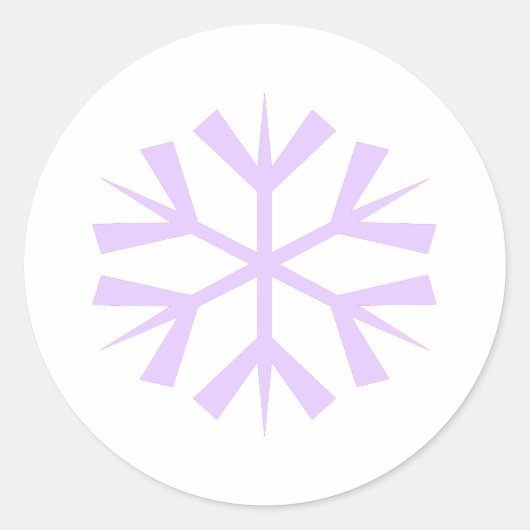 Groovy Paarse sneeuwvlok Ronde Sticker (Voorkant)