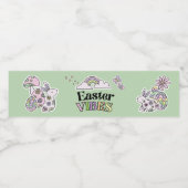 Groovy Paashaas Waterfles Label Etiket (Enkel label)