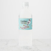 Groovy Paashaas Waterfles Label Etiket (Voorkant)