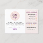 groovy Packaging Small business bedankjes Visitekaartje (Achterkant)