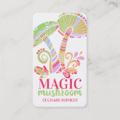 Groovy paddenstoelen chef catering culinair visitekaartje (Voorkant)