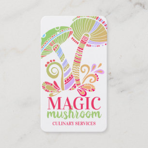 Groovy paddenstoelen chef catering culinair visitekaartje