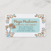 Groovy paddenstoelen chef catering culinair visitekaartje (Voorkant)