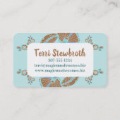 Groovy paddenstoelen chef catering culinair visitekaartje (Achterkant)