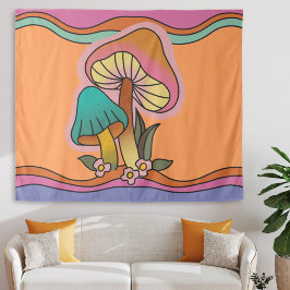 Groovy Paddenstoelen uit de psychedelische jaren 6 Wandkleed