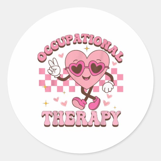 Groovy Paediatric Occupational Therapy OT Valentij Ronde Sticker (Voorkant)