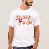 Groovy Papa T-shirt | Retro Daisy Boho Verjaardag  (Voorkant)