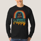 Groovy Pappy Rainbow Esthetische Nostalgie Retro V T-shirt (Voorkant)