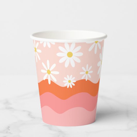 Groovy Party Cups | Groovy Birthday Cup Papieren Bekers (Achterkant)