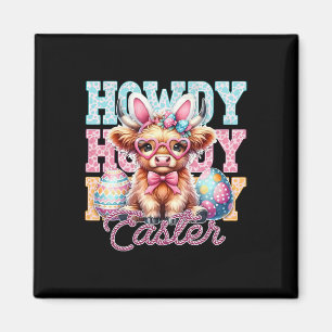Groovy Pasen Dag Koe Western Cowboy Hoeve Pasen  Magneet