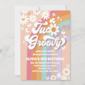Groovy Pastel 2e verjaardagsuitnodiging Kaart (Voorkant)