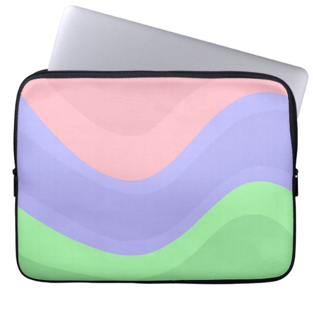 Groovy Pastel Chic Laptop Sleeve (Voorkant)