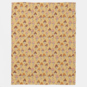 Groovy Pastel Dekbedovertrek 60s Koper & Bruin Des Fleece Deken (Voorkant)