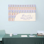 Groovy Pastel Line Periwinkle Vrijgezellenfeest Aa Spandoek (Beurs)