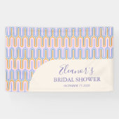 Groovy Pastel Line Periwinkle Vrijgezellenfeest Aa Spandoek (Horizontaal)