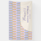 Groovy Pastel Line Periwinkle Vrijgezellenfeest Aa Spandoek (Verticaal)