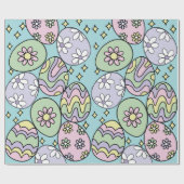 Groovy Pastel Paas Inpakpapier Hippie Sfeer (Vlak)