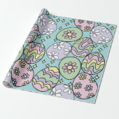 Groovy Pastel Paas Inpakpapier Hippie Sfeer (Uitgerold)