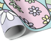 Groovy Pastel Paas Inpakpapier Hippie Sfeer (Rol Hoek)