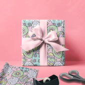 Groovy Pastel Pasen Inpakpapier Hippie Sfeer