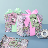 Groovy Pastel Pasen Inpakpapier Hippie Sfeer